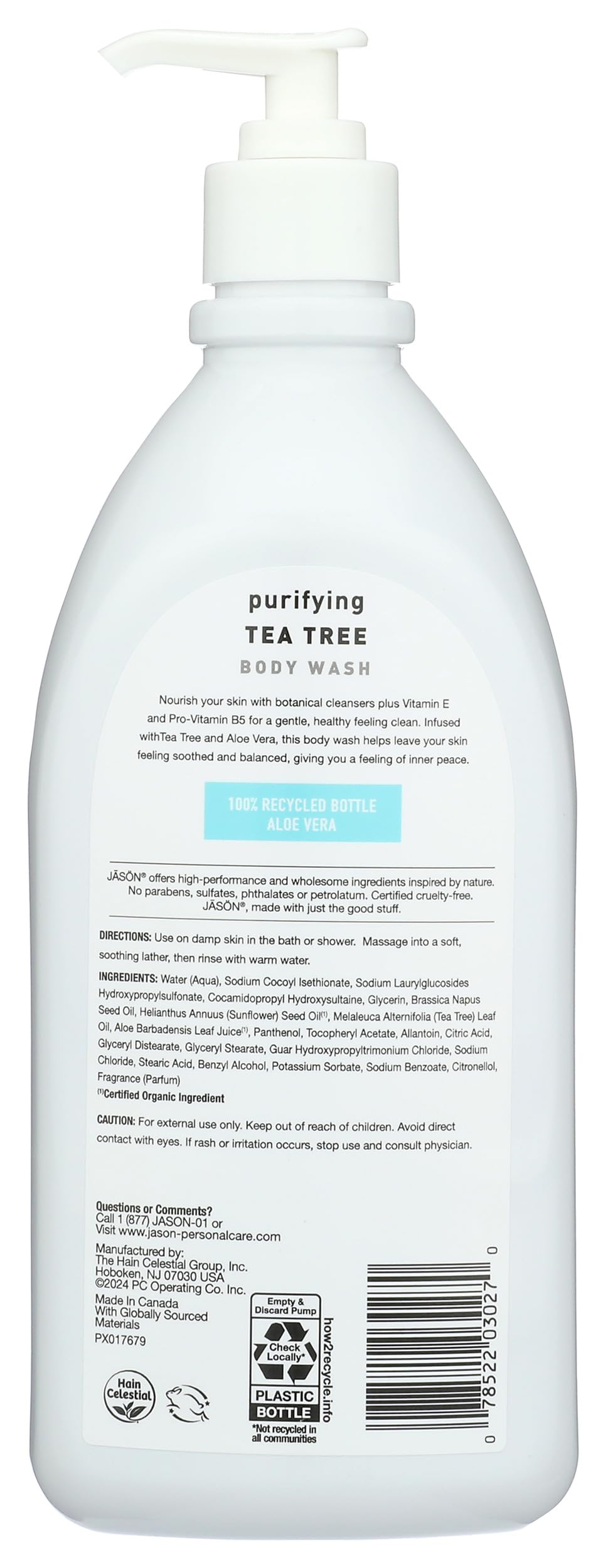 Jason 30 oz Pure Natural Body Wash Beauty & Personal Care JASON