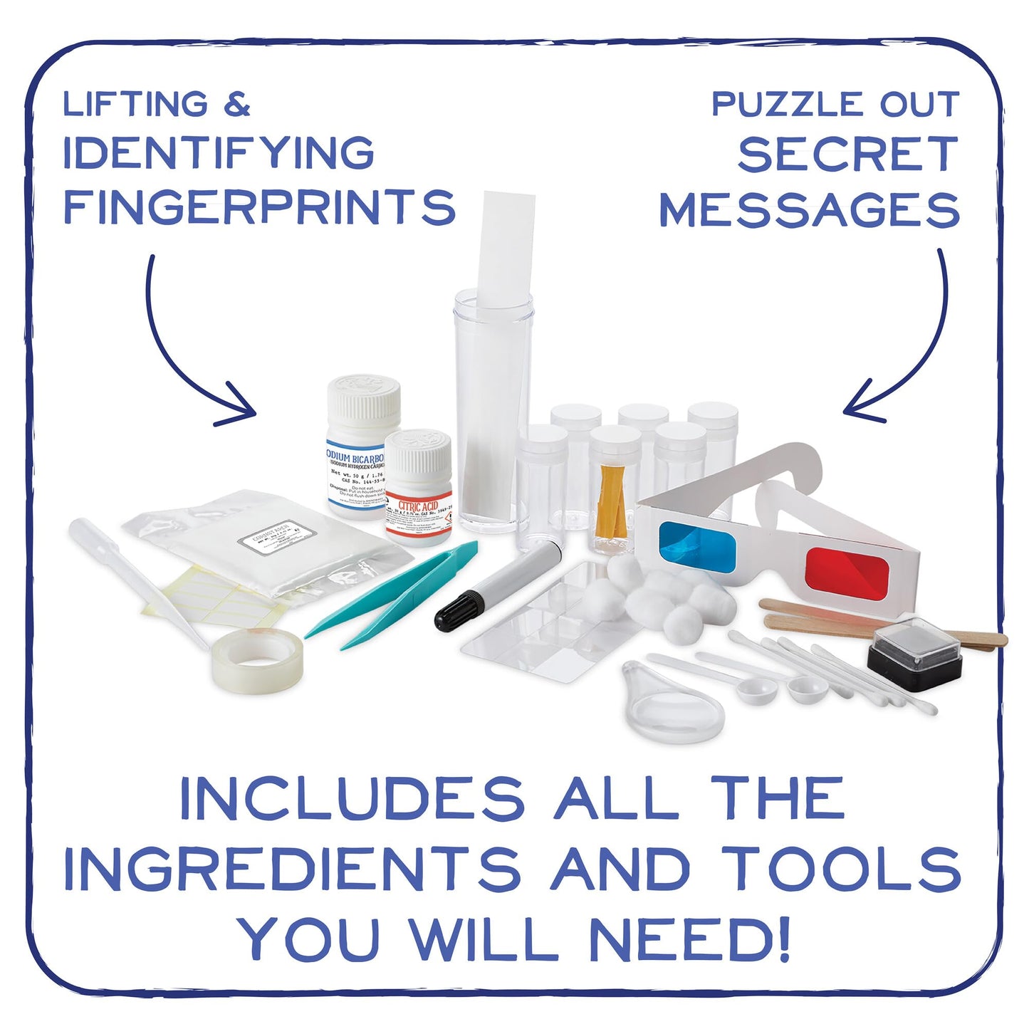 MindWare Science Academy Detective Lab – Forensic Science Kit for Kids Ages 8-12 with 7 Crime Scene & Investigation Experiments