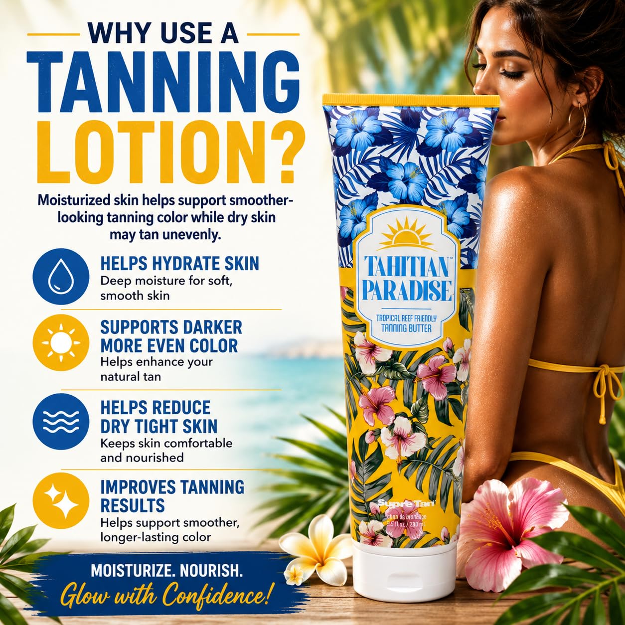 Tahitian Paradise Tropical Reef Friendly Tanning Butter 9.5oz