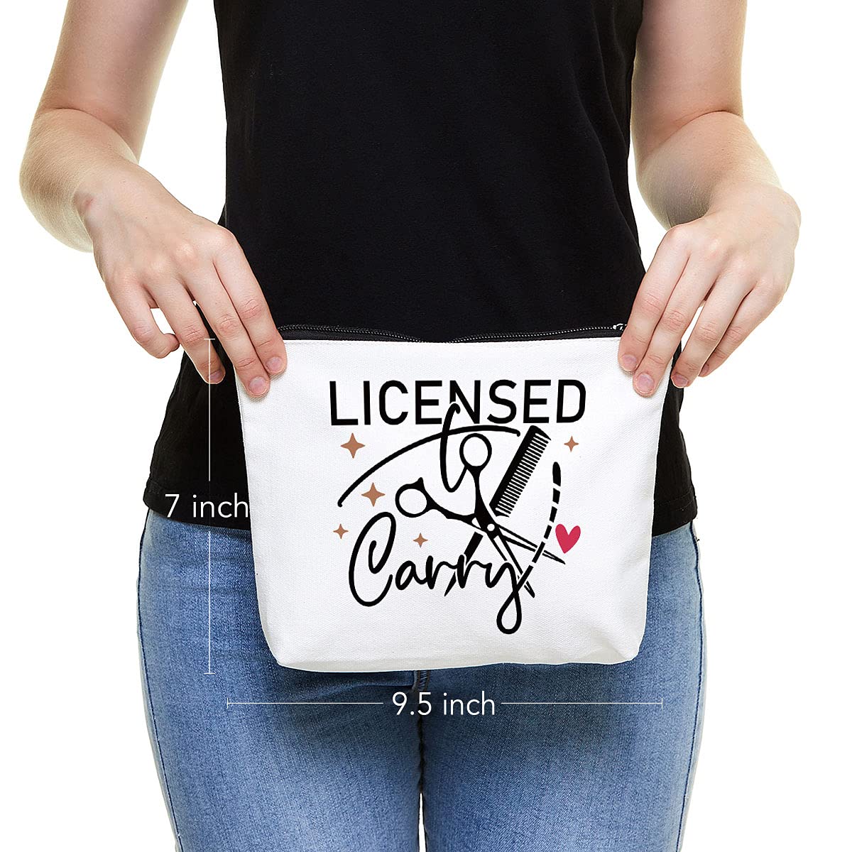 Hair Stylist Supplies Hairstylist Gift Ideas Hairdresser Gift Hairdresser & Stylist Makeup Bag- She Works Willingly With Her Hands - Gifts for Hairstylist, Salon Owner, Esthetician, Barber or Friend