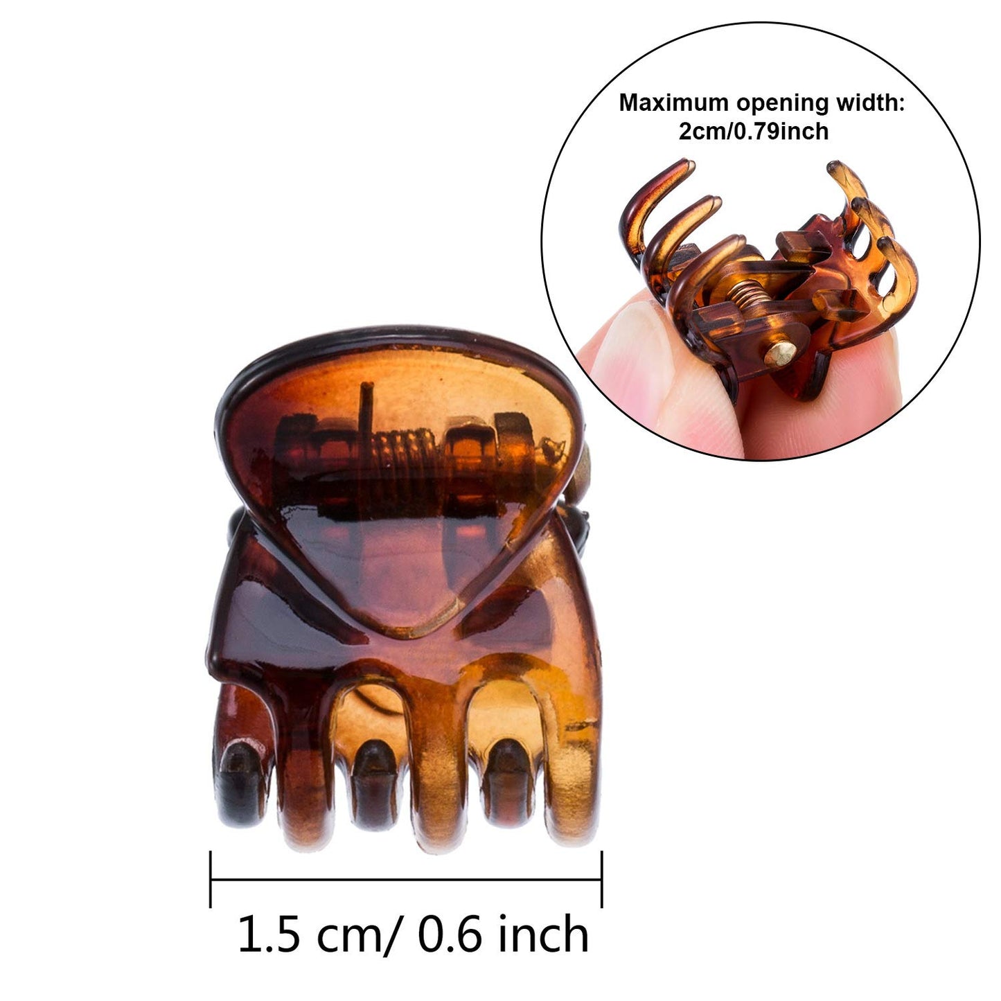 HOTOP 24 Pcs Mini Hair Claws Clips, Small Non Slip Plastic Jaw Clips for Girls and Women (Coffee)