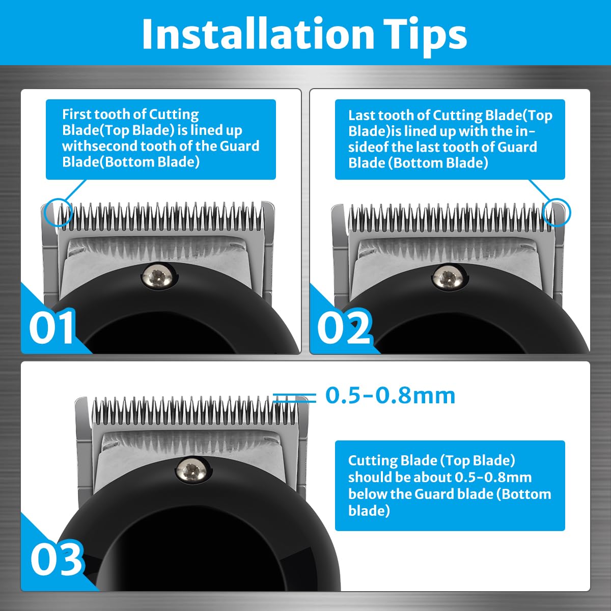 Blade Compatible with Wahl Clipper Blades Replacement, 1 Pack Beauty and Personal Care Perfitech
