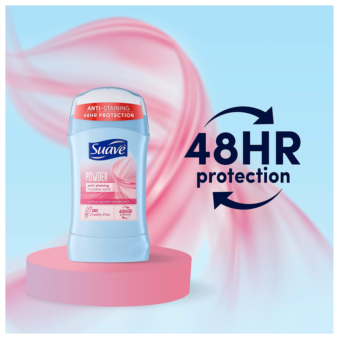 Suave 24 Hour Protection Anti-Perspirant Deodorant Invisible Solid Powder Twin Pack 5.20 oz