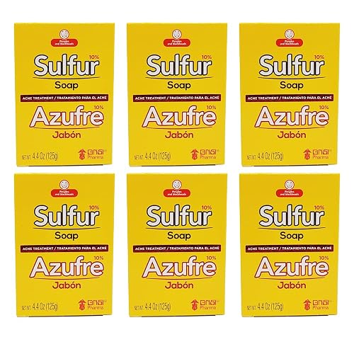 Grisi Sulfur Soap for Acne - 4.4 ounce (Pack of 6)