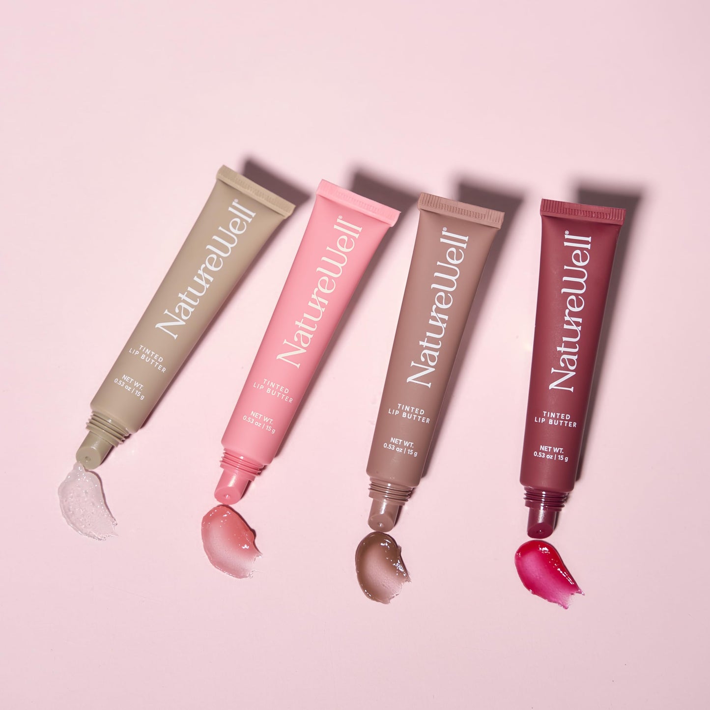 NATURE WELL Tinted Lip Butter Variety Pack, Shear & Subtle Tinted Moisturizing Balms, Vanilla Scented, Lightweight & Non-Greasy, Vitamin E, Shea