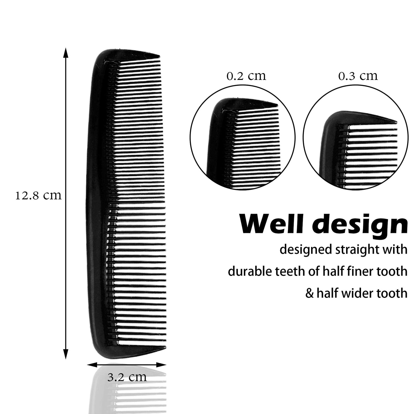 Soft 'N Style Hair Care 4-Pack Comb - Not Breakable - mens comb/fine tooth comb/peines para cabello Beauty and Personal Care Soft 'N Style