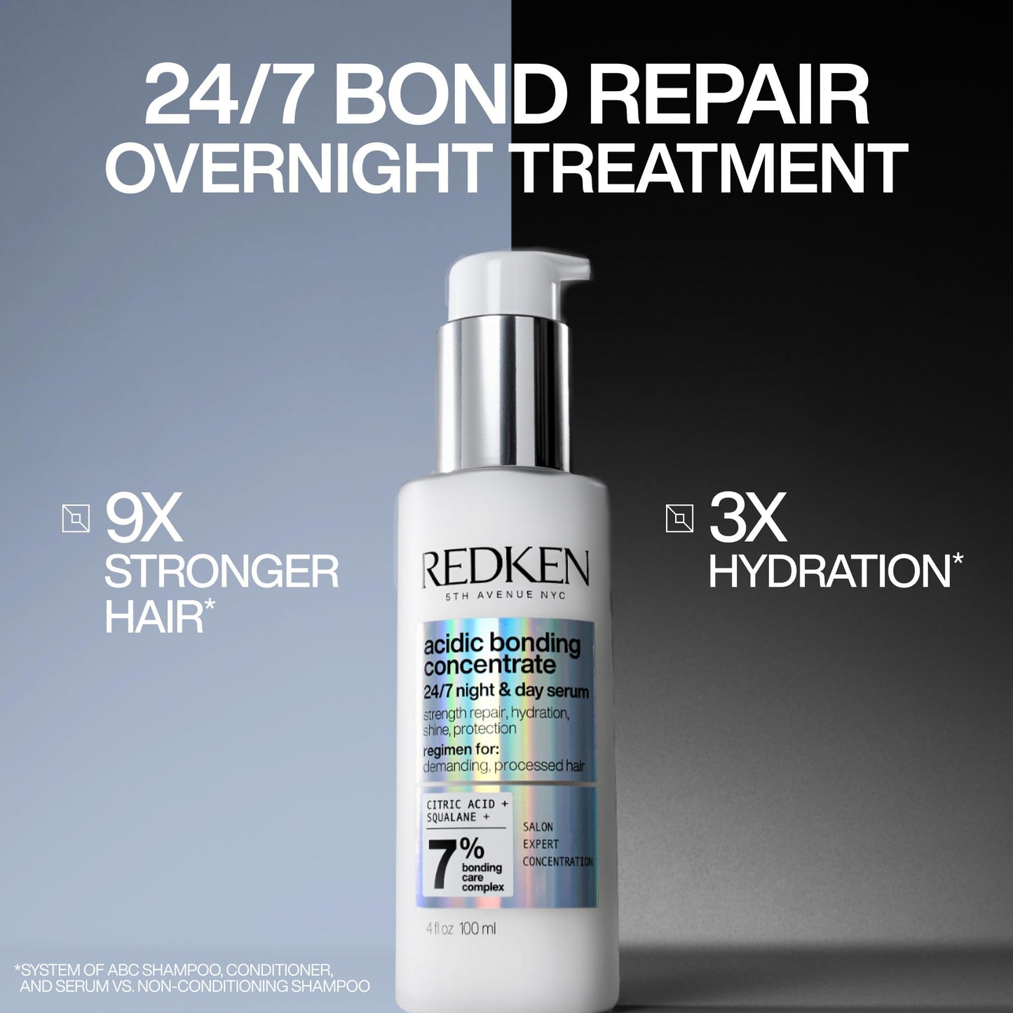 Redken Acidic Bonding Concentrate 24/7 Night & Day Serum For Damaged Hair - Nourishes & Restores, Overnight Hair Repair & Protection, Lightweight Beauty and Personal Care Redken