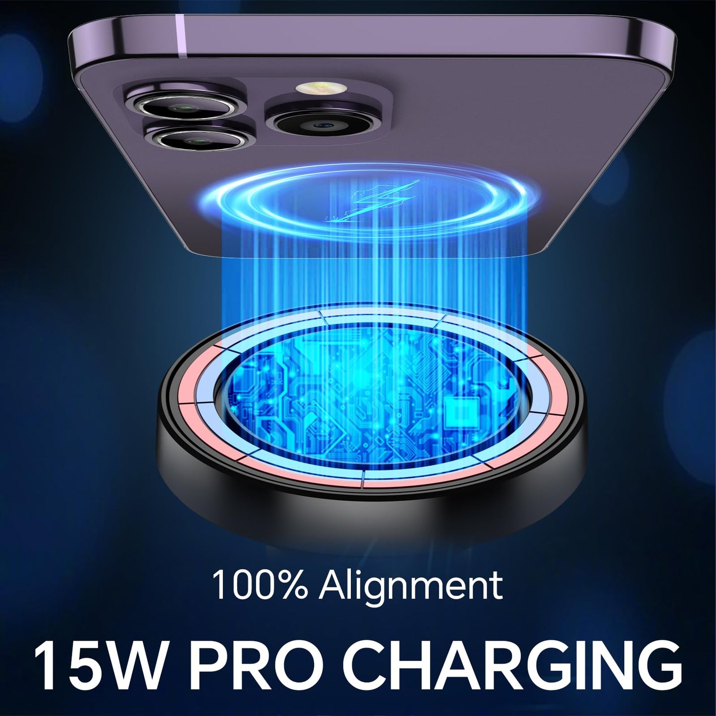 Coolpow for MagSafe Car Mount Charger【Ultra Magnet】Magnetic Phone Holders for Your Car Charger【Windshield+Vent+Dash】Magnetic Wireless Car Phone…