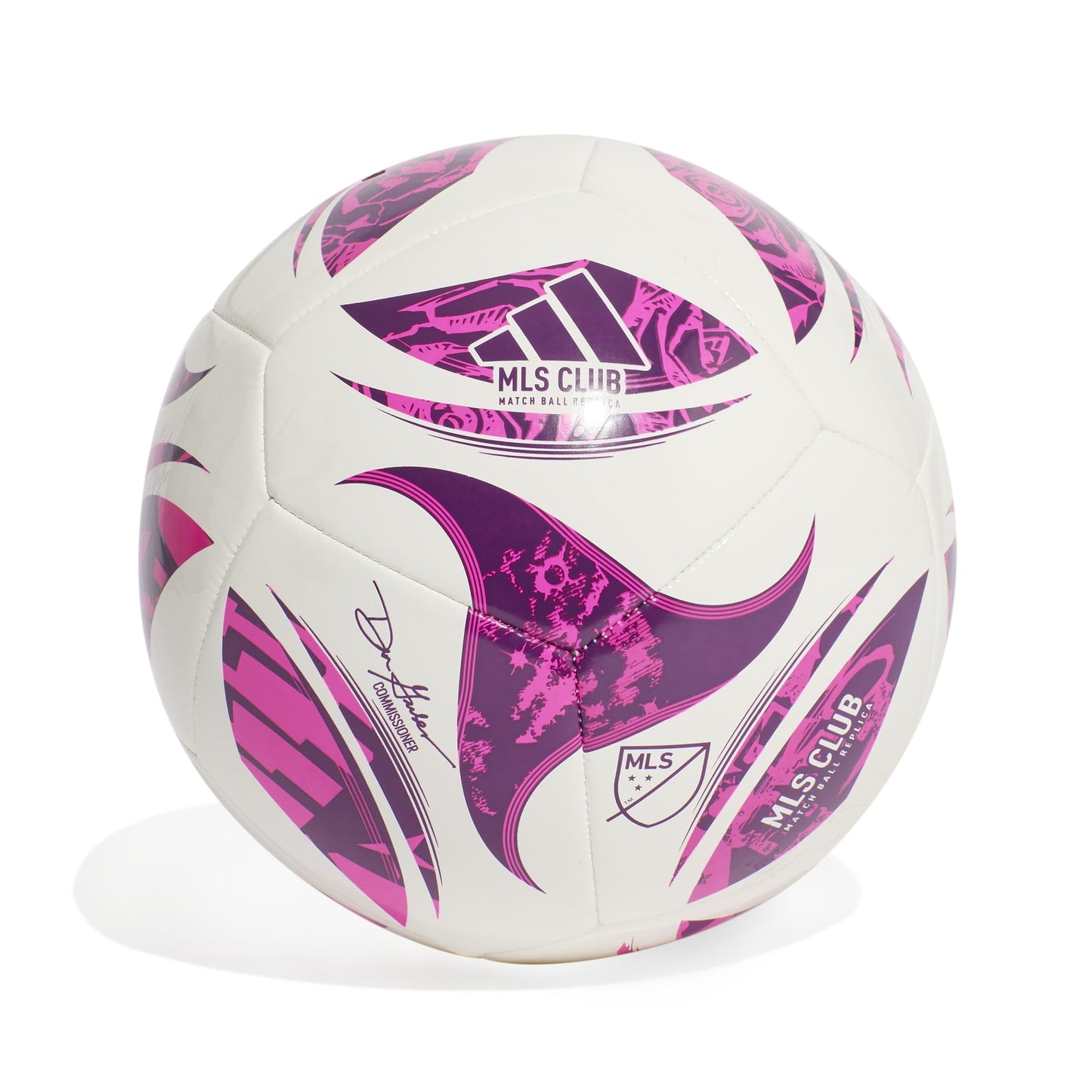 Adidas Unisex-Adult MLS Club Soccer Ball, White/Purple Burst/Glory Purple, 4