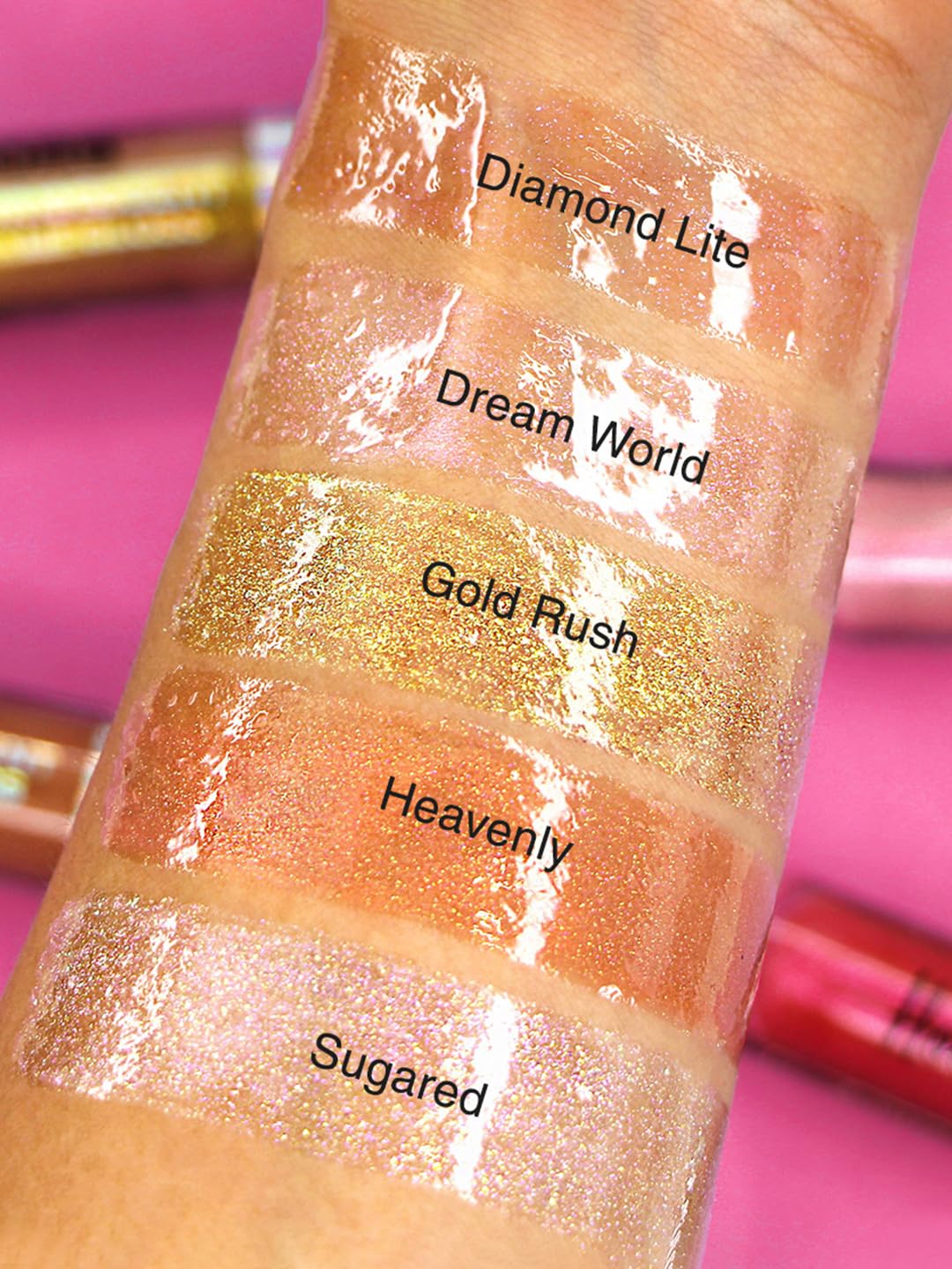 L.A. COLORS Holographic Iridescent Lipgloss, Sugared CLG421