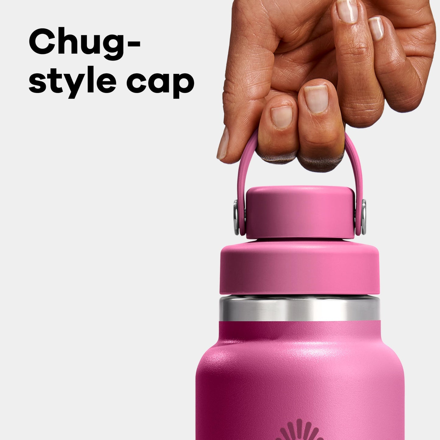 Hydro Flask Water Bottle - Insulated Stainless Steel - Wide Mouth Flex Chug Lid, Non Spill, Leakproof in 24 Oz Trillium Pink