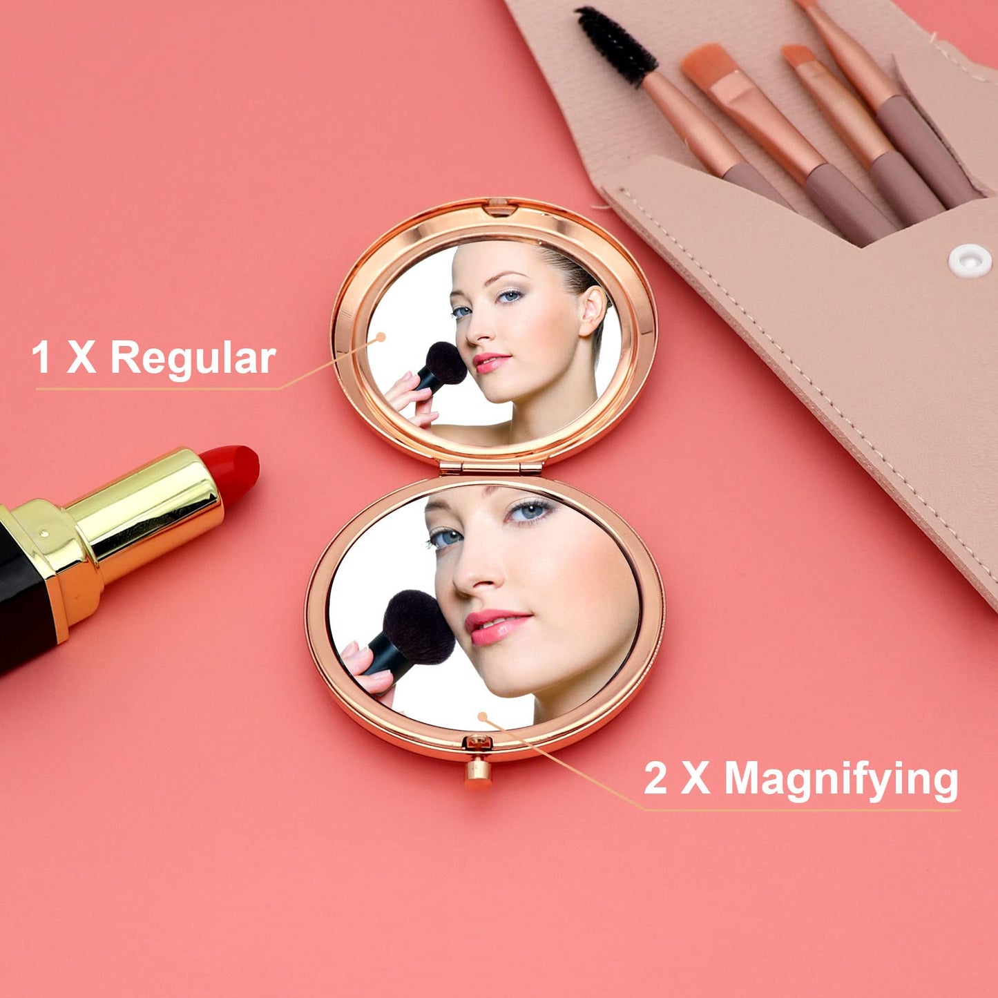 Teaching Assistant Gift for Women Appreciation Compact Makeup Mirror Teacher's Aide Gifts for Coworker Graduation Teacher's Day End of Term Present