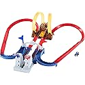 Hot Wheels Mario Kart Bowser’s Castle Chaos Modular Track with Side by Side Racing Lap Flags and Bowser Figure Connects to Other Sets Gift idea…