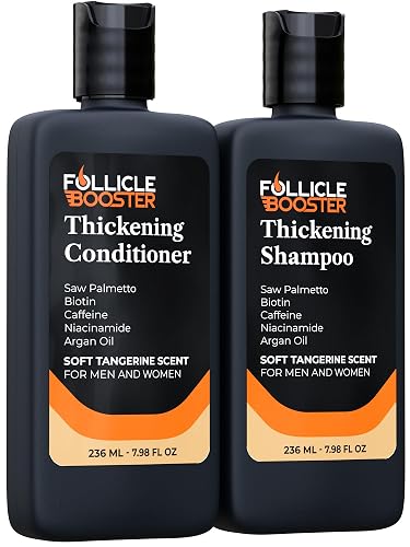 Biotin Hair Growth Shampoo and Conditioner Set for Men and Women - Thickening Treatment for Thinning Hair - Natural and Vegan DHT Blocker for Hair