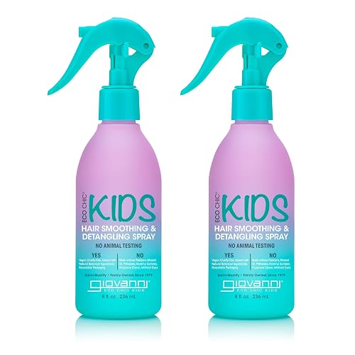 Eco Chic KIDs Hair Smoothing & Detangling Spray - Detangler Spray For Kids, Kids Detangler Spray, Hair Detangler Spray For Kids, Salon Quality