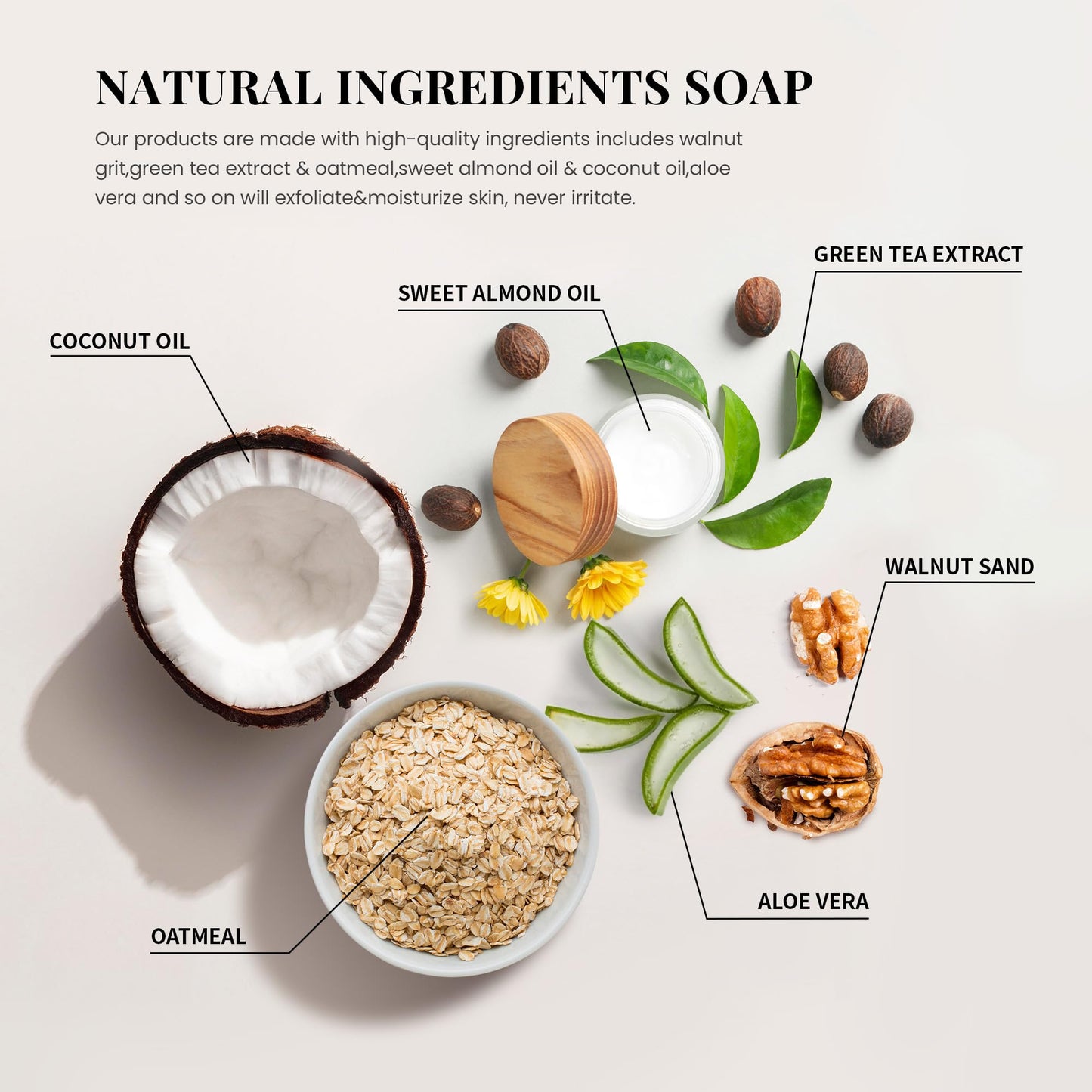 Rinse & Robust Mens Soap Bar Set 6Pcs Natural Cleansing Bar Soap Set Scrub Soap Gift for Men All Skin Type| 6 Different Scents |3.5 oz of 6 Bars