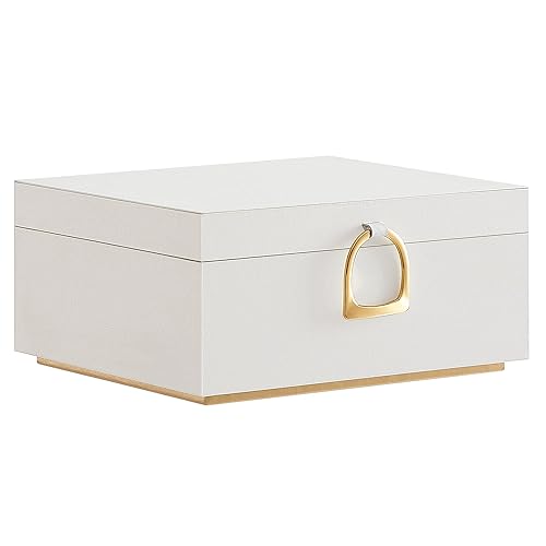 SONGMICS 2-Layer Jewelry Box, Jewelry Organizer with Handle, Removable Jewelry Tray, Jewelry Storage, Floating Effect, 8.1 x 9.4 x 4.3 Inches, Gift…