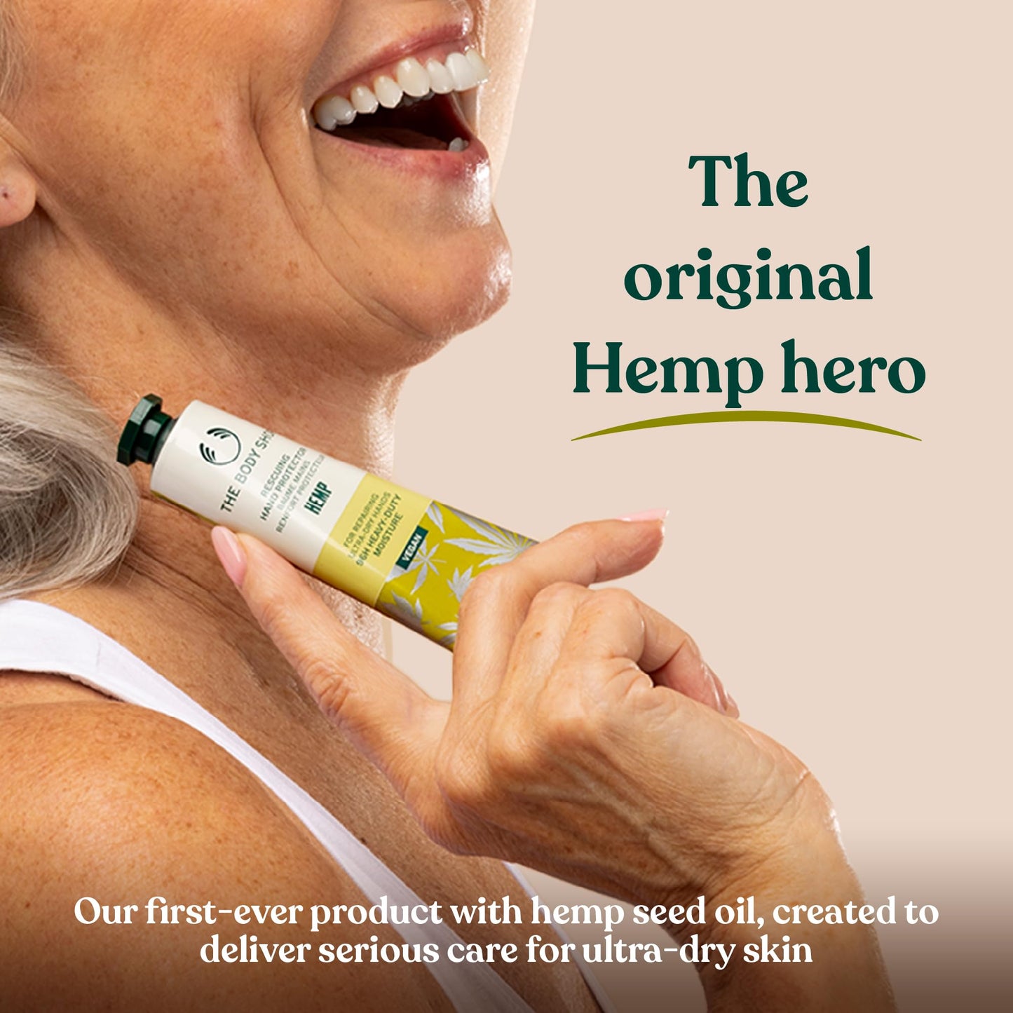 The Body Shop Hemp Hand Protector – Protecting & Hydrating Care for Ultra Dry Hands – 3.3 oz