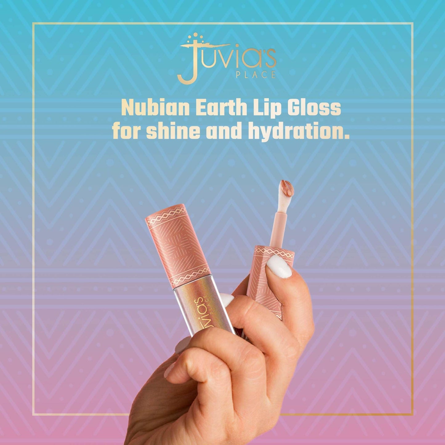 Juvia's Place Nubian Earth Glass Gloss Lip Gloss Oasis - Non-sticky Lip Makeup, Hydrating, Tinted Lip Gloss, Shine & Glow Lip Makeup, Beauty &