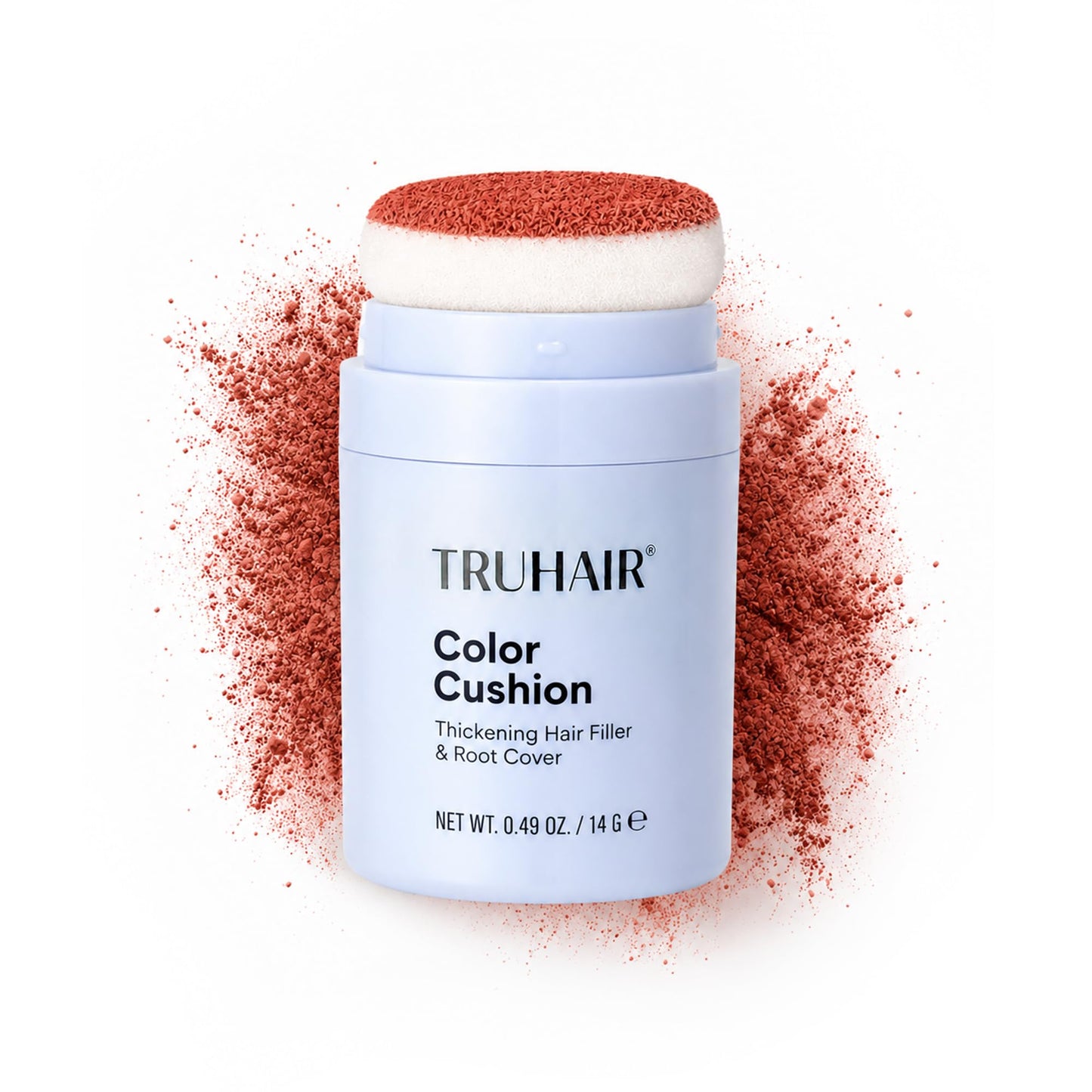 TRUHAIR Color Cushion Thickening Hair Filler & Root Cover Up Powder - Oil Absorbing Hair Fibers for Thinning Hair - Instant Volume, Gray Coverage