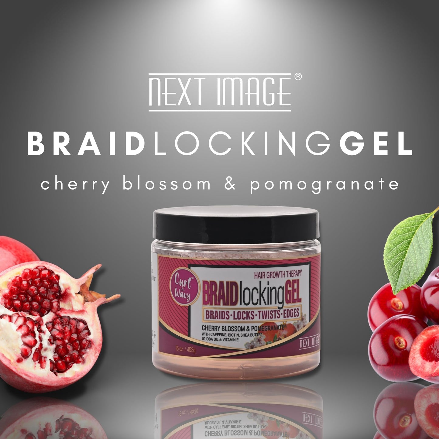 NEXT IMAGE Braid Locking Gel (Cherry Blossom & Pomegranate, 16 oz.)