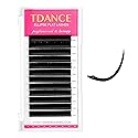 TDANCE Classic Lash Extensions Flat Lashes Eyelash Extensions 0.15mm D Curl Ellipse Eyelash Extensions 8mm Mixed Black Matte Individual Lashes Salon