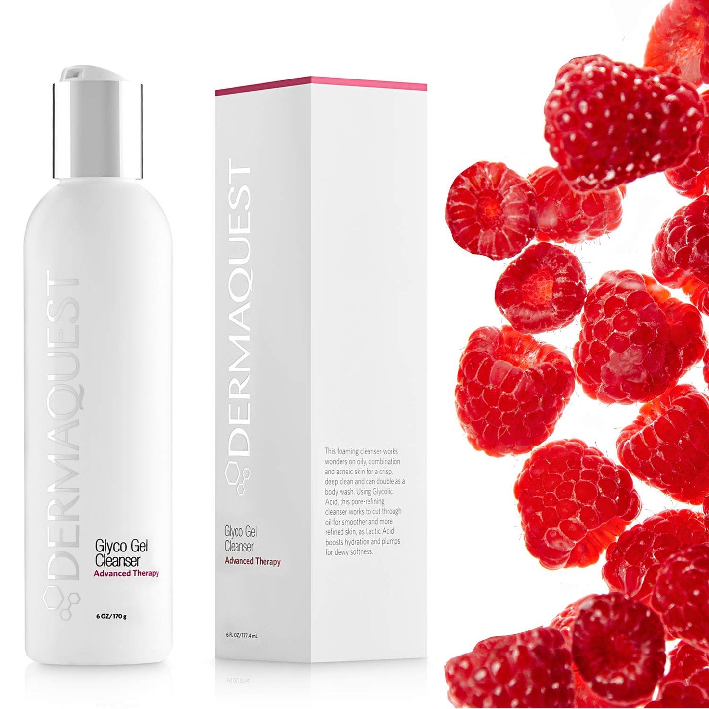 DermaQuest Advanced Therapy Foaming Glyco Gel Based Cleanser with 15% Glycolic Acid & Lactic Acid - Deep Cleansing Daily Face Wash for Oily Skin