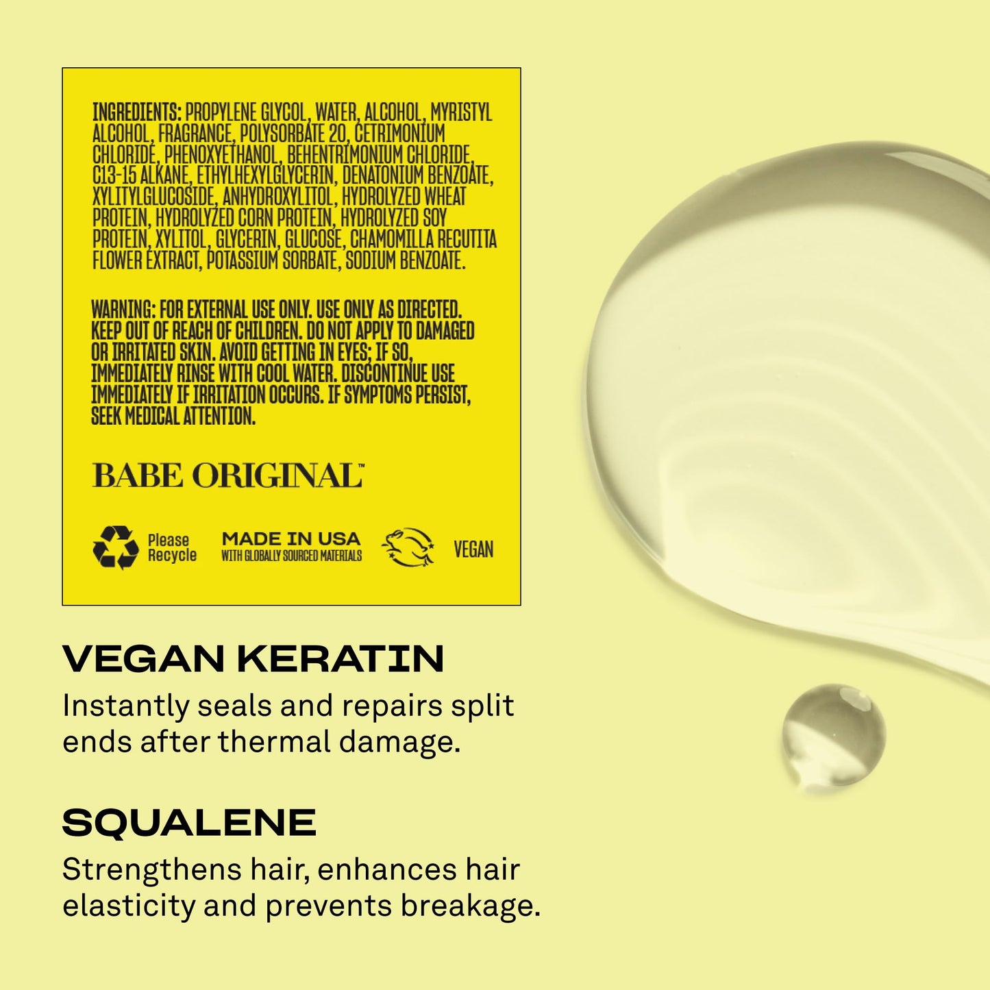 Babe Original Babe Locks Glossy Rinse Treatment for Shine, Promotes Hydration, In-Shower Lamellar Water Hair Mask, 250 mL