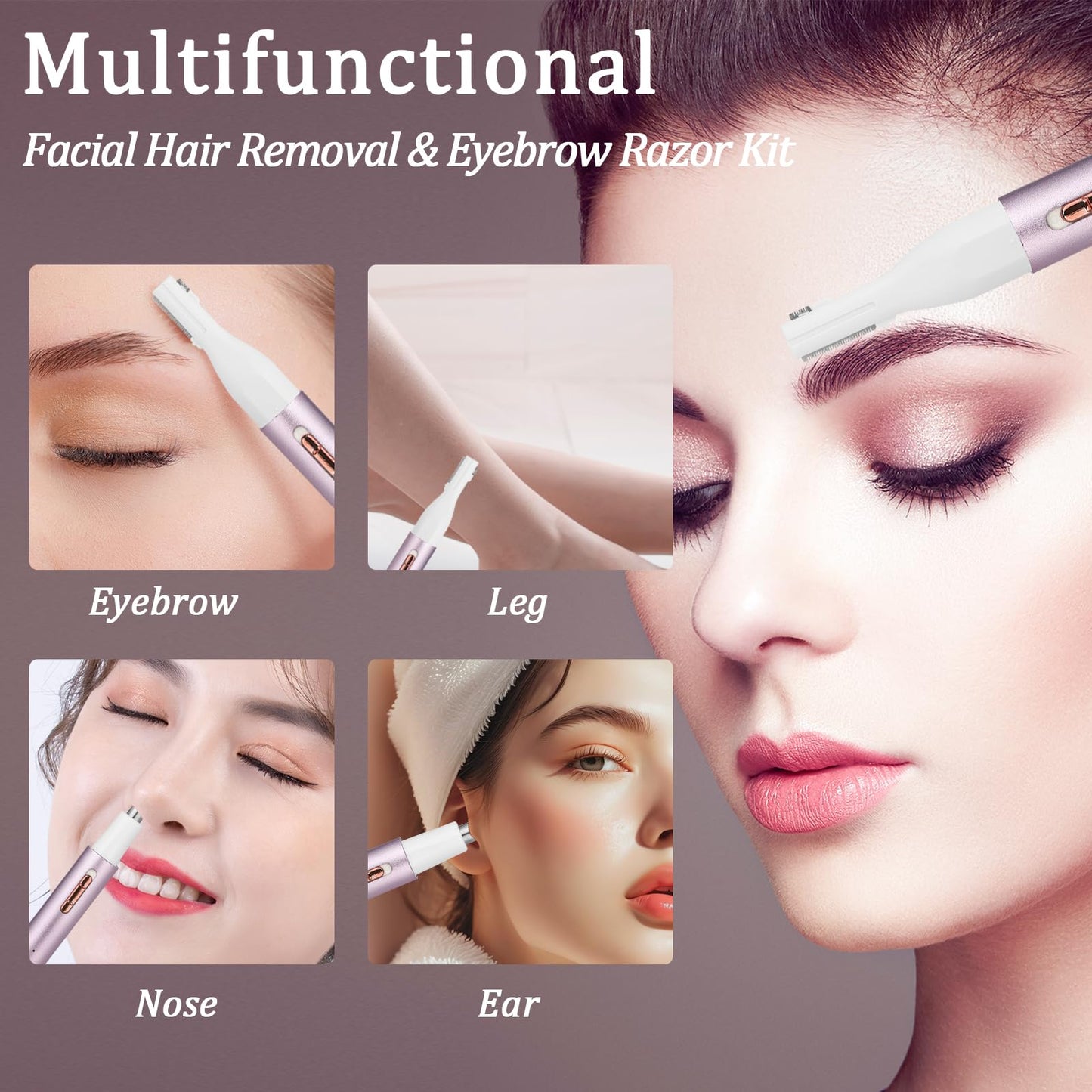 Yunmiss 2026 Rechargeable Nose and Ear Hair Trimmer for Women Men - Painless Facial and Eyebrow Hair Remover, Dual-Edge Blades, IPX7 Waterproof Beauty and Personal Care Yunmiss