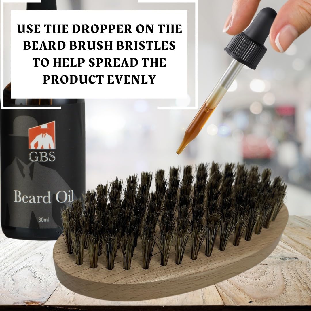 G.B.S Professional Beard Care Kit- Doppler Travel Bag, Professional Trimming Scissor, Multi-Side Natural Wood Comb, Mustache Wax, Beard Oil, Beard