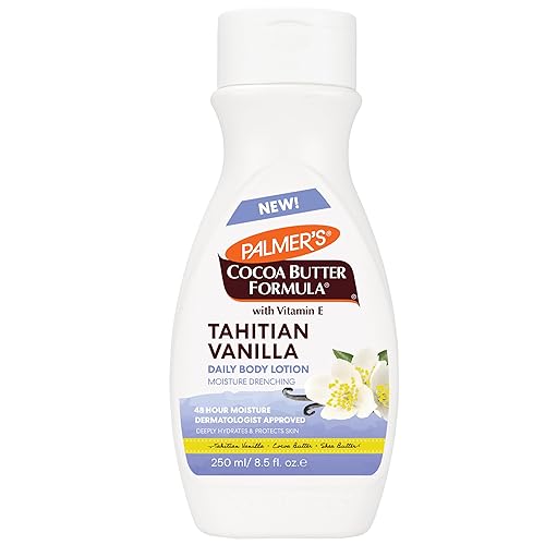 Palmer's Cocoa Butter Formula Tahitian Vanilla Body Lotion, 8.5 Oz, Daily Moisturizing Lotion for Dry Skin with Shea Butter & Vitamin E, Hydrates