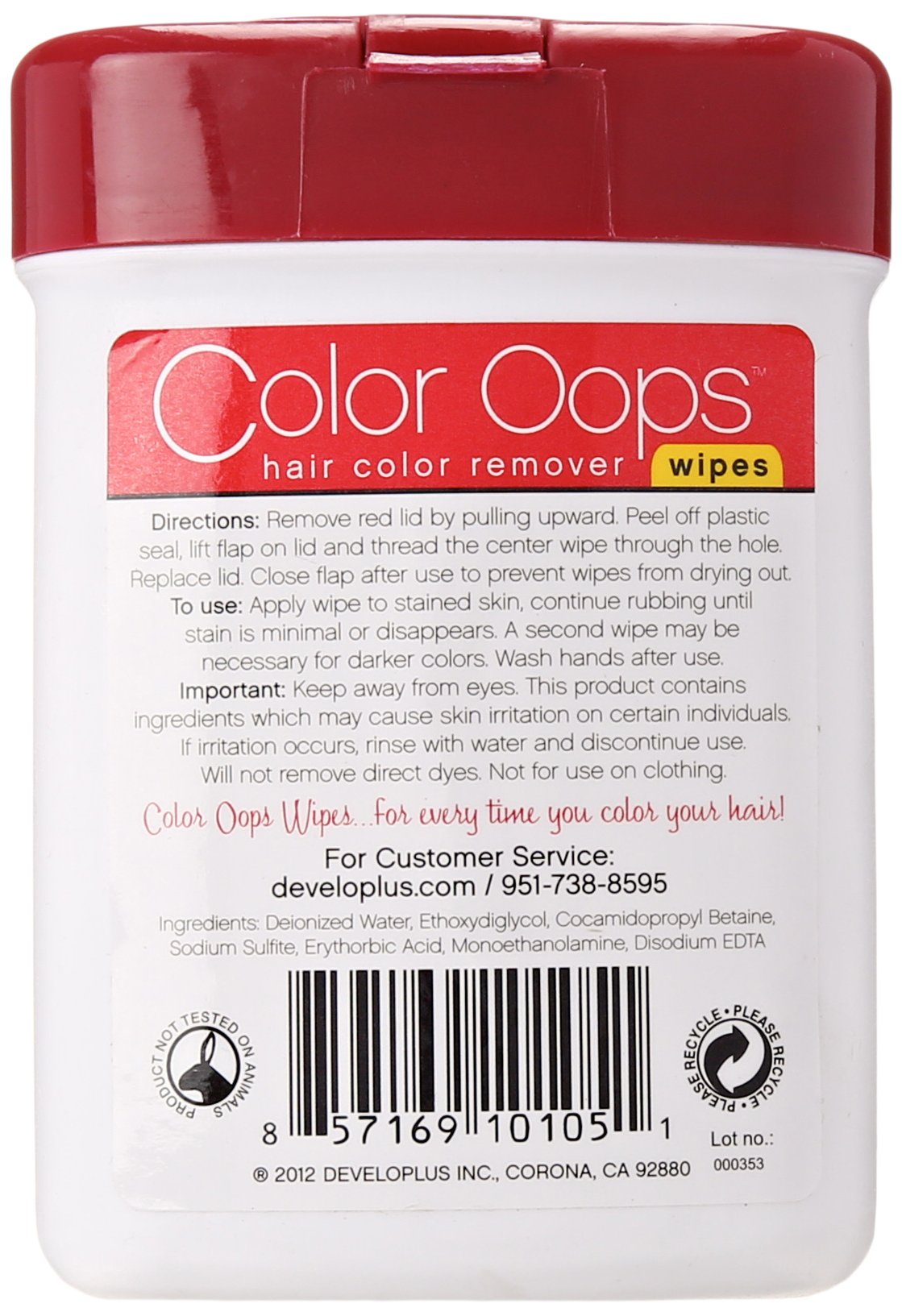 Color Oops Hair Color Removing Wipes (10 Count)