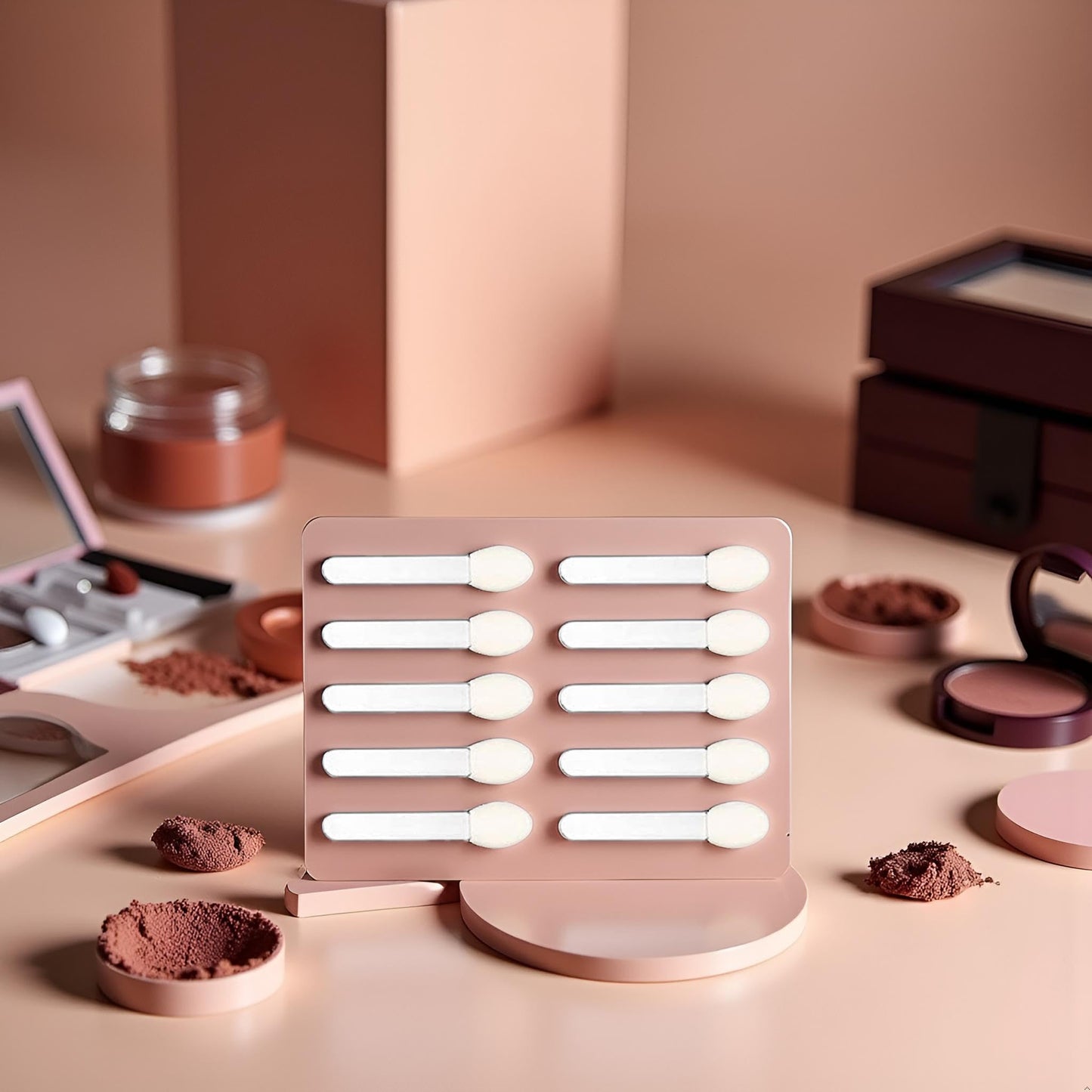 10 Pcs Eyeshadow Applicator Eyeshadow Brush Makeup Tools, Sponge ened Attractive Disposable Dual Sides Eye Shadow Sponge Applicators Eyeshadow Brushes