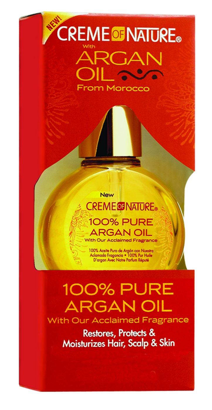 Creme of Nature, 100% Pure Argan Oil From Morocco, Restores, Protects and Moisturizes Hair, Scalp & Skin, 1 Fl Oz