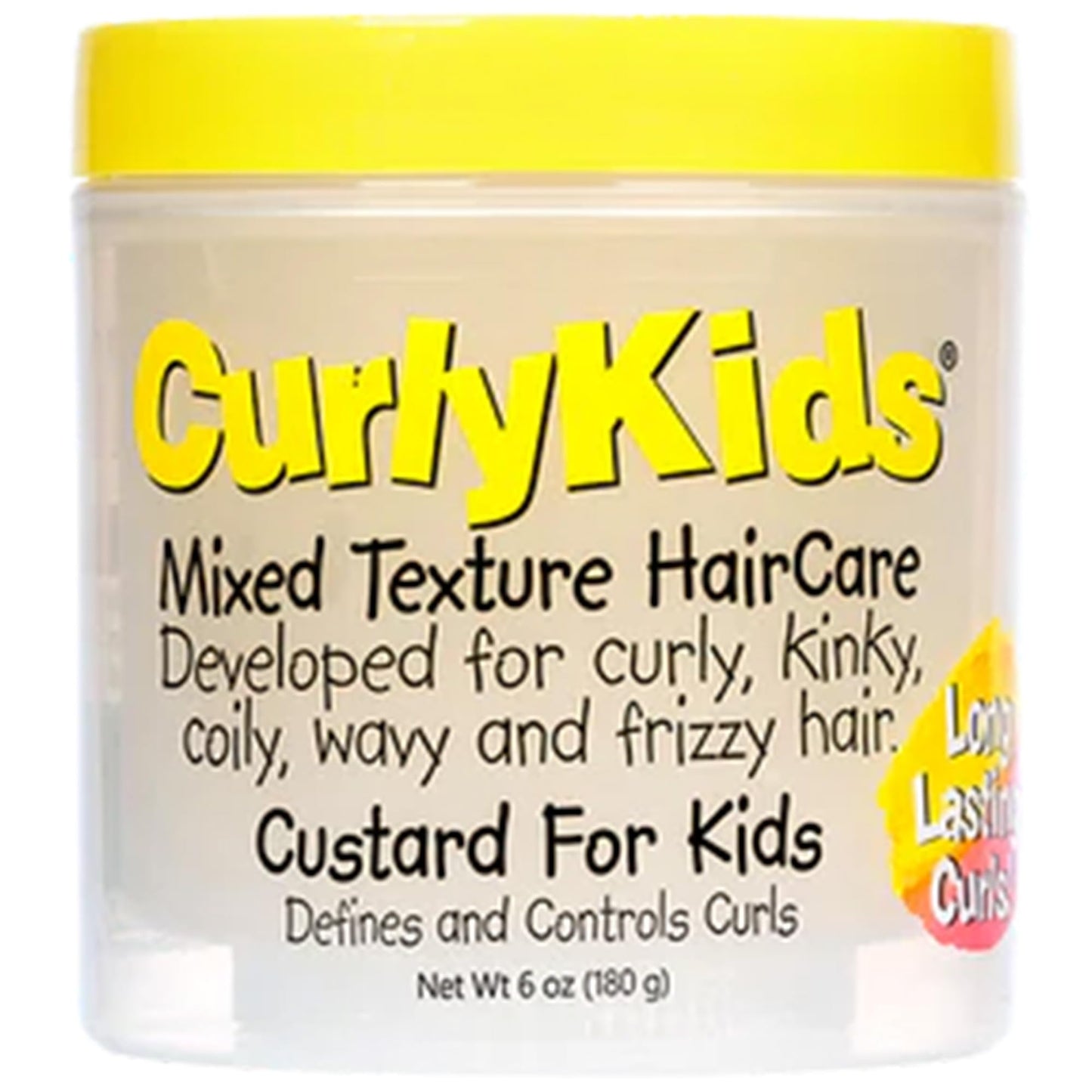 CurlyKids Mixed HairCare Custard for Kids - Lightweight Curl Defining Custard for Curly, Coily, Kinky & Wavy Hair - Frizz Control, Moisturizing