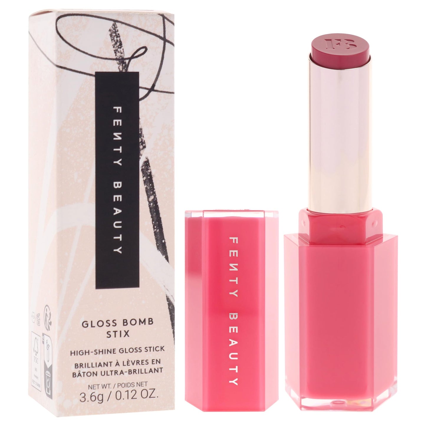 Gloss Bomb Stix High Shine Gloss - 05 High Biscus by Fenty Beauty for Women - 0.12 oz Lipstick