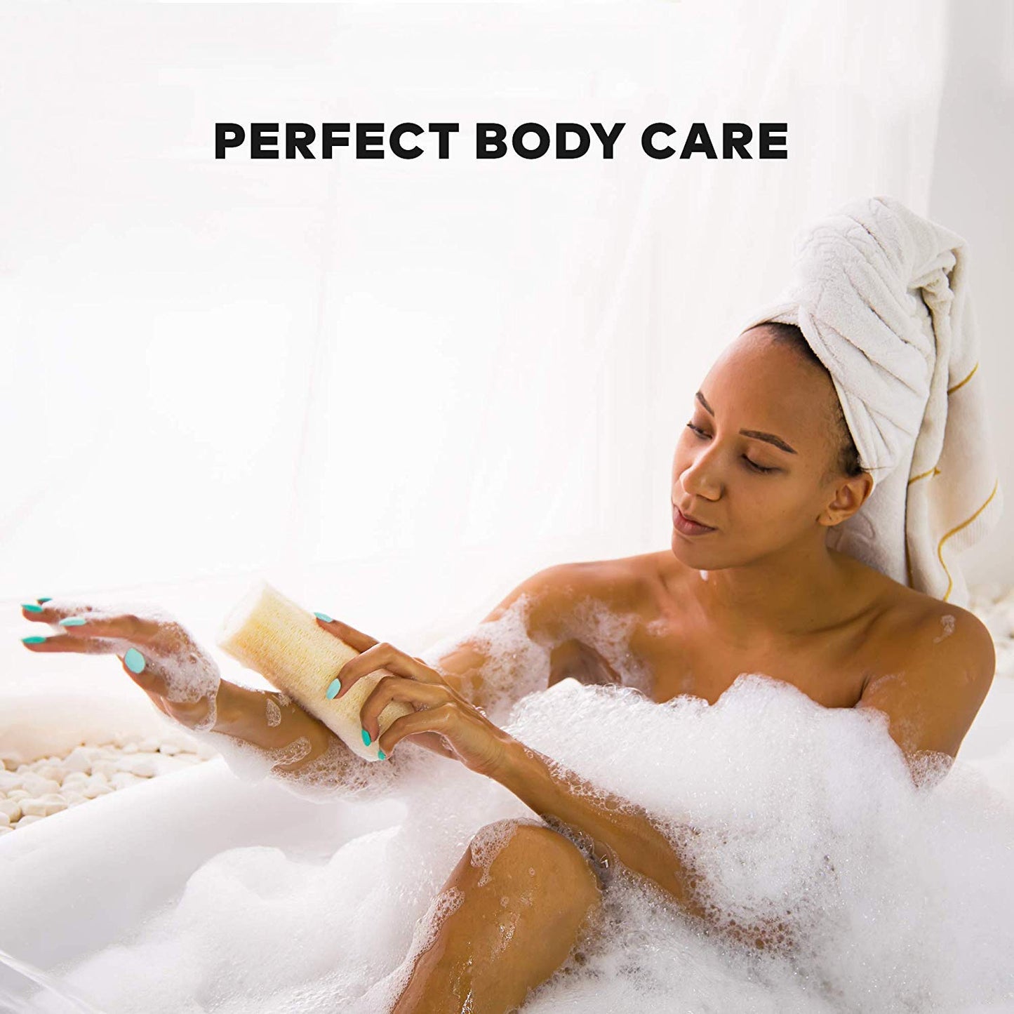 YEMTAL Natural Loofah Sponges Organic Luffa Bath Shower Sponge Exfoliating Body Back Scrubber for Men Women Adults SPA Beauty Bathing Daily Care - 4