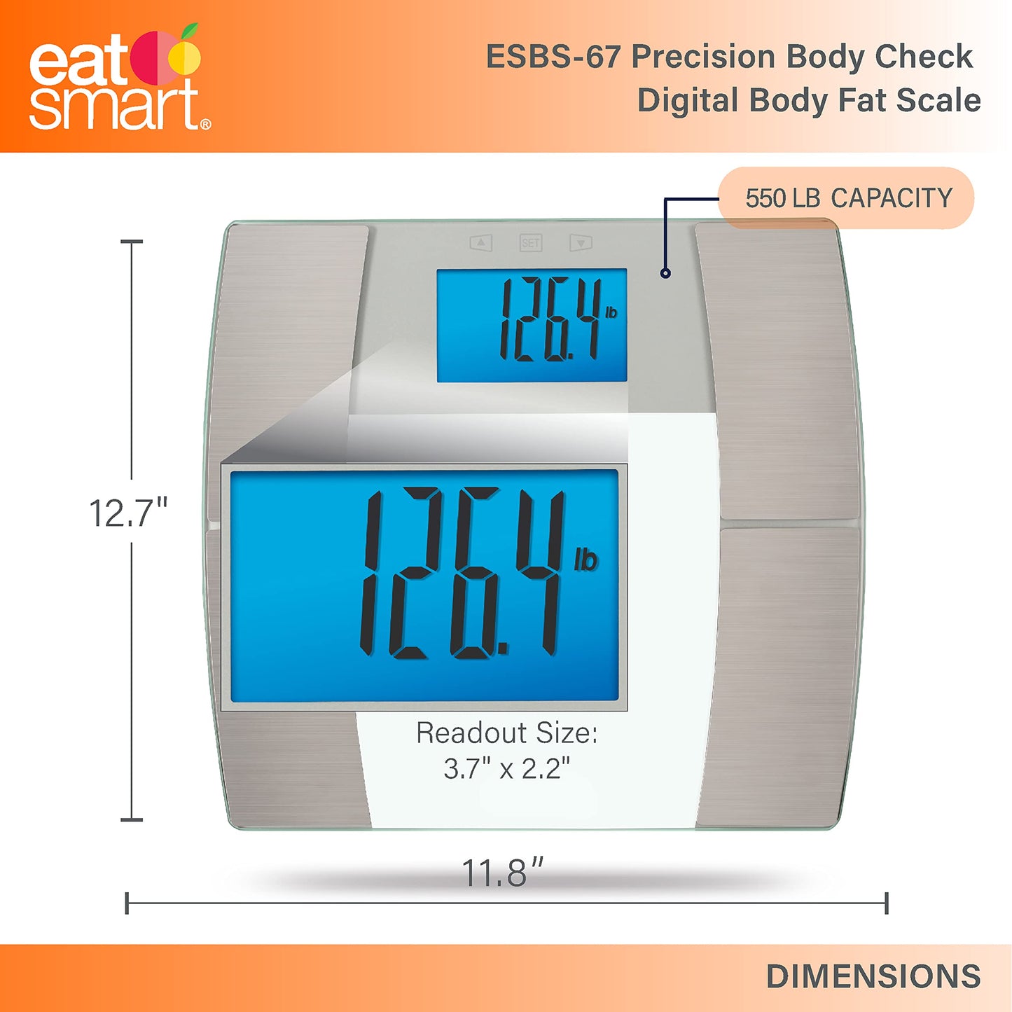 Eat Smart Precision Body Scale, Composition Digital Body Fat Scale for Body Weight