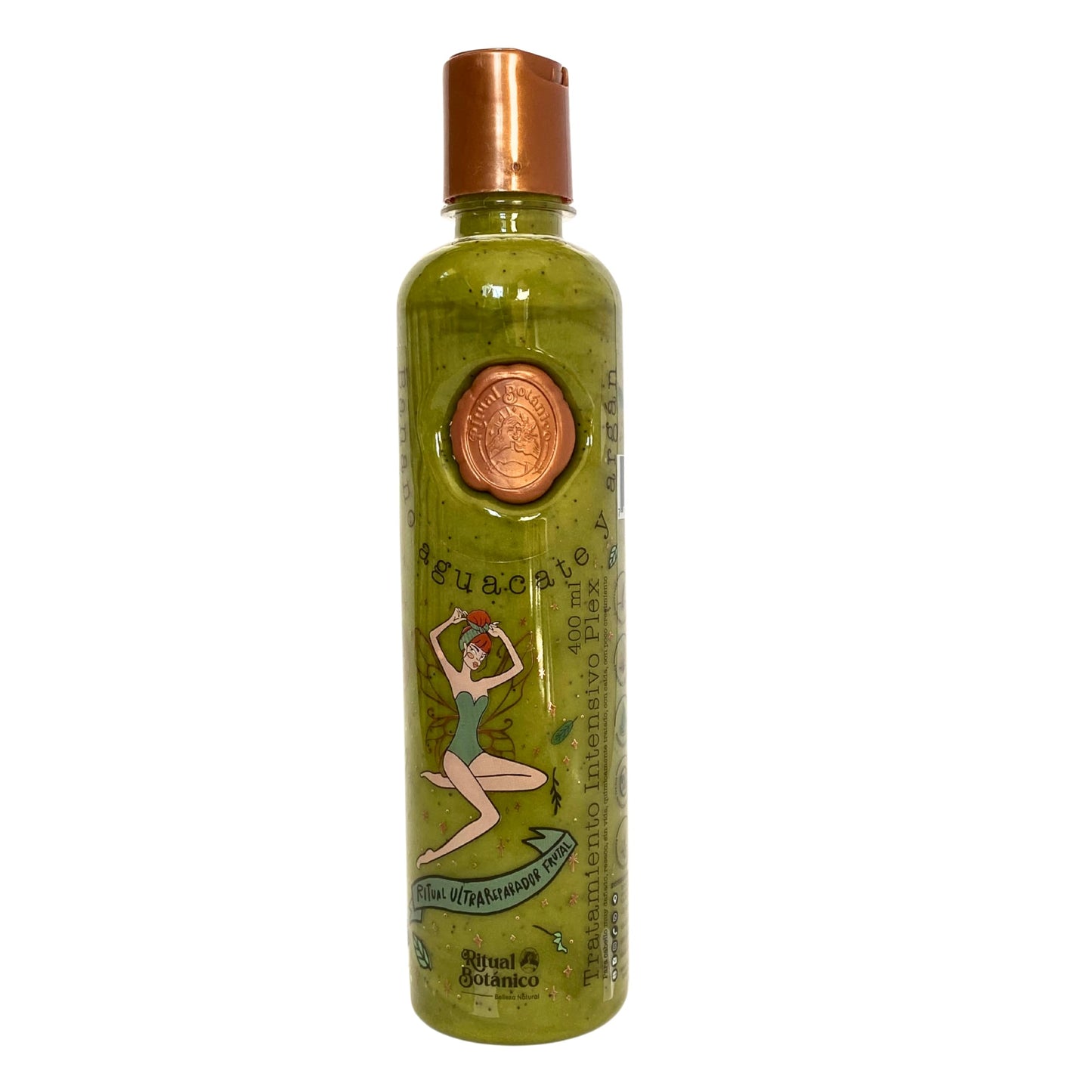 Ritual Botanico Tratamiento Natural Intensivo Plex con Banana, Aguacate y Argan,Sin Dimethicone ni silicon 400 ml., green