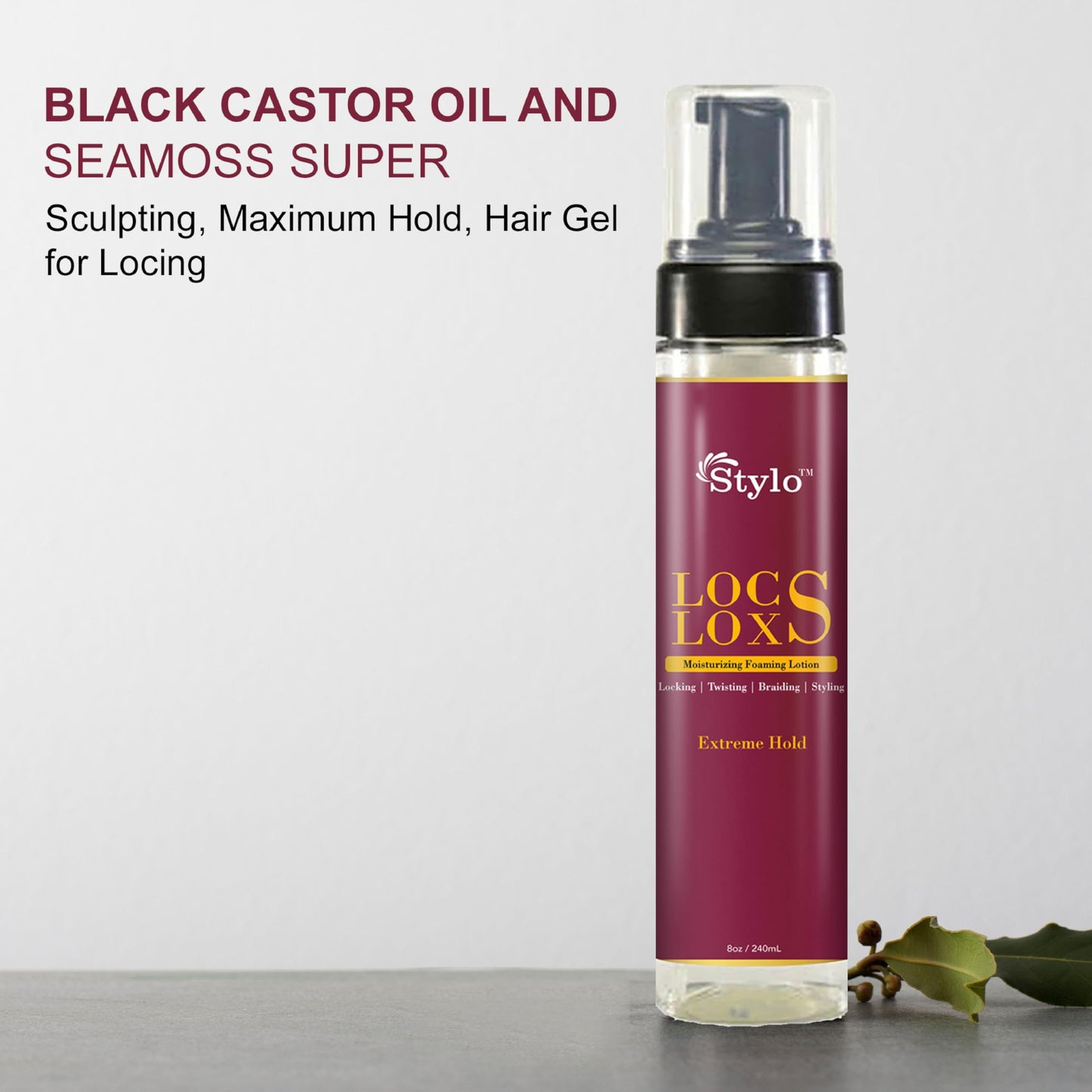 J. AMILA Stylo Locs Moisturizing Foaming Lotion - 8oz Extreme Hold for Ultimate Style and Moisture in Your Locks.
