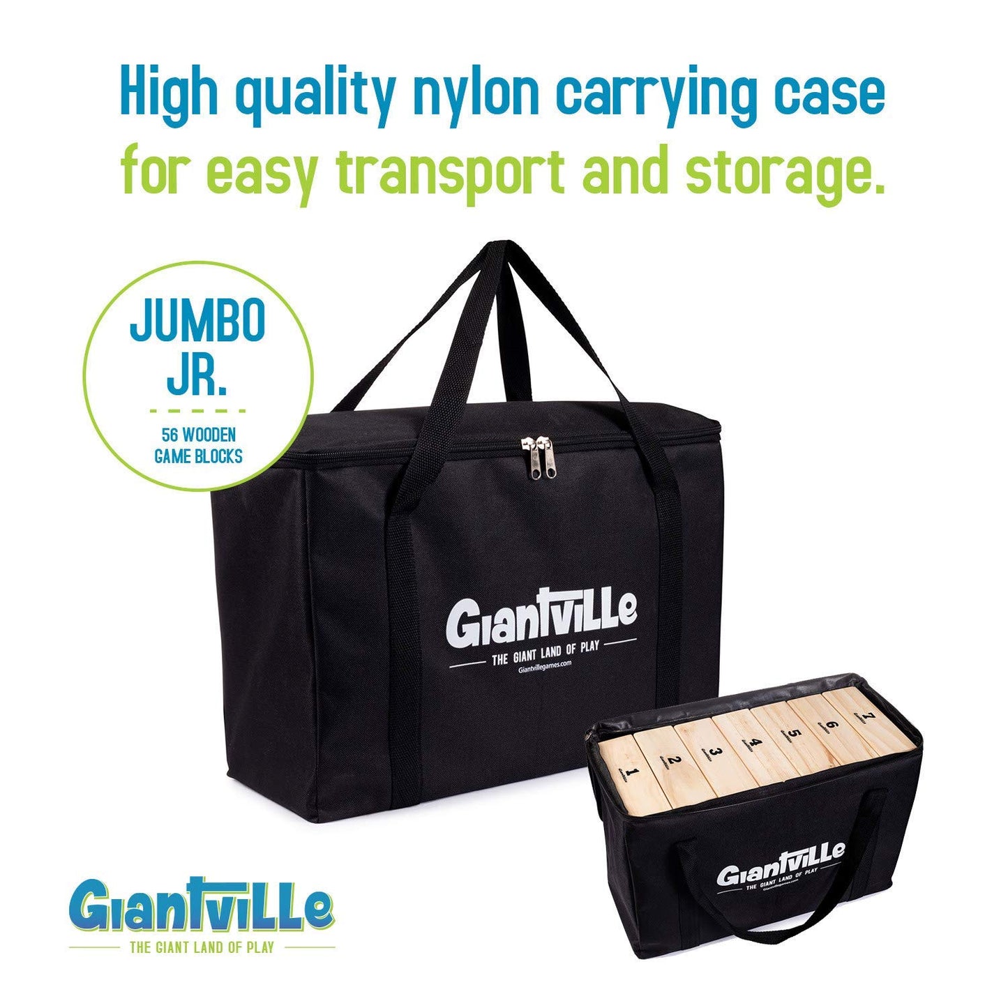 Giantville Giant Tumbling Timber Toy - Premium Pine Wood Life-Size Blocks Tower - Big Floor/Board Indoor/Outdoor Yard Game for Kids & Adults -…