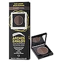 Arches & Halos Duo Luxury Brow Powder - Two-for-One Versatile Compact Powder - Get Full, Defined Brows - Vegan and Cruelty Free Makeup - Charcoal