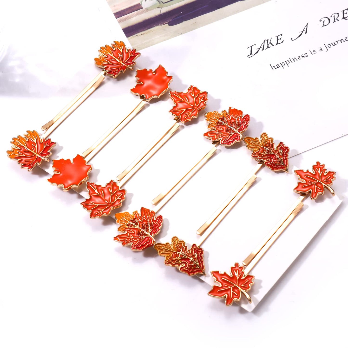 YAHPERN 12PCS Fall Hair Clips for Women Thanksgiving Hairpins Harvest Turkey Maple Leaf Pumpkin Hair Clips Autumn Bobby Pins Costume Party Hair