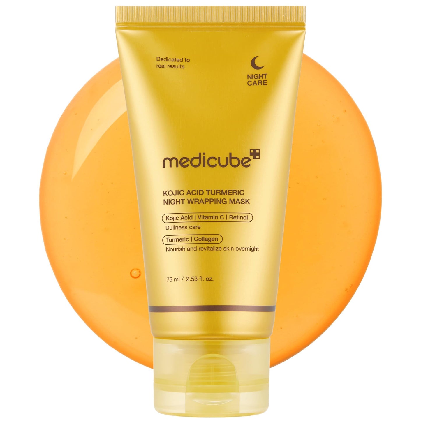 medicube Wrapping Mask Kojic Acid, Turmeric, Vitamin C Overnight Peel Off Facial Mask | Brighten & Defends Against Skin Stress for a Clear, Glowing Beauty and Personal Care medicube