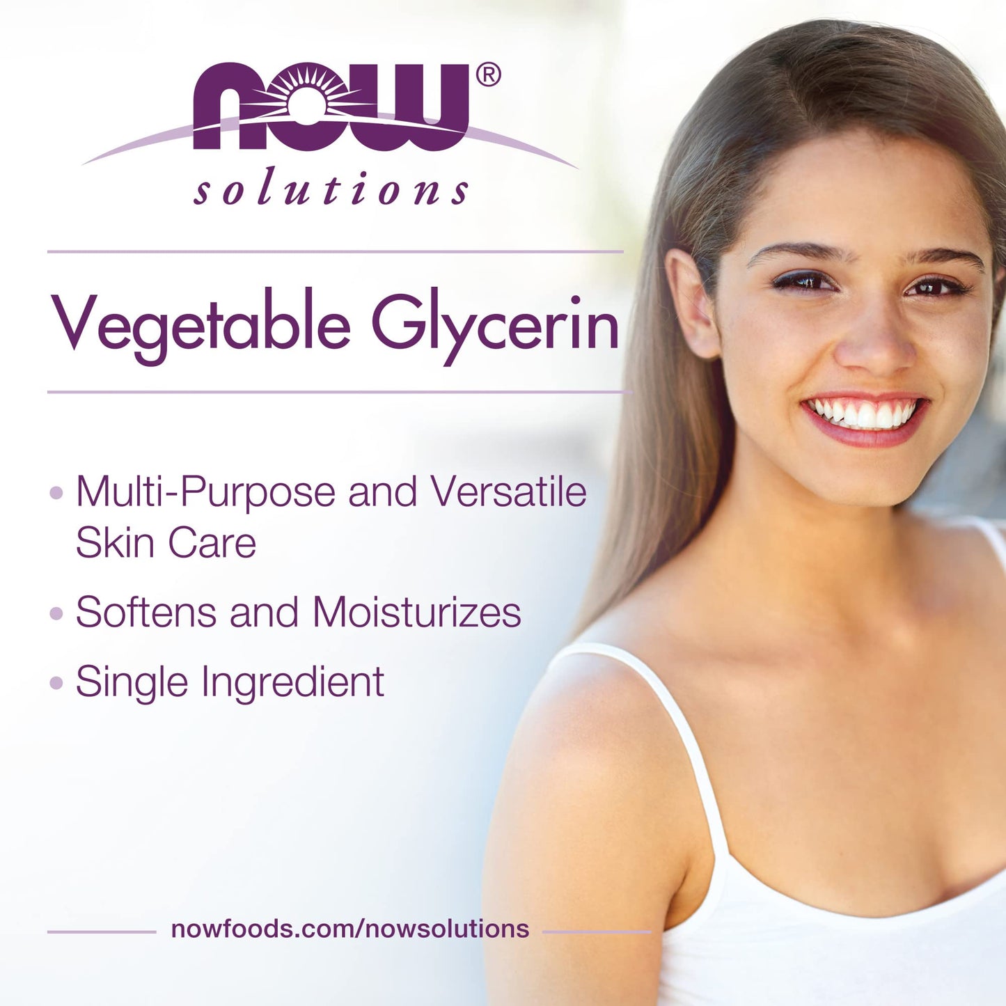 NOW Solutions, Vegetable Glycerin, 100% Pure, Versatile Skin Care, Softening and Moisturizing, 4-Ounce Beauty and Personal Care NOW Foods