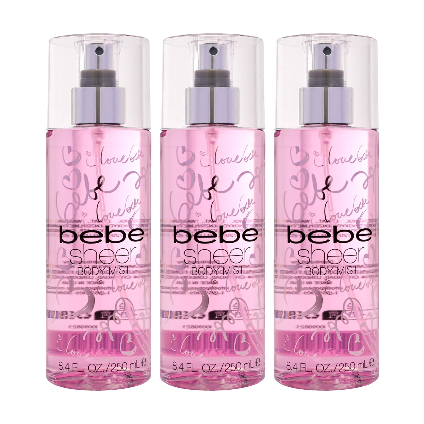 Bebe Sheer Body Mist - Body Spray for Women - Perfume Mist Sensual and Flirtatious Women's Fragrance with Citrus Cocktail, Pink Peony, and Sandalwood