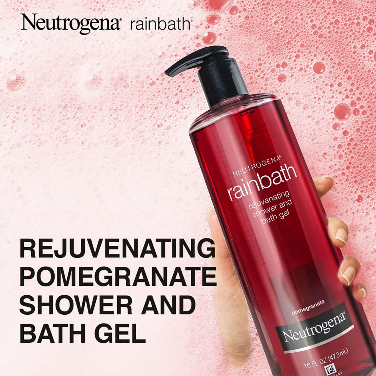 Neutrogena Rainbath Rejuvenating and Cleansing Shower and Bath Gel, Moisturizing Body Wash and Shaving Gel with Clean Rinsing Lather, Pomegranate
