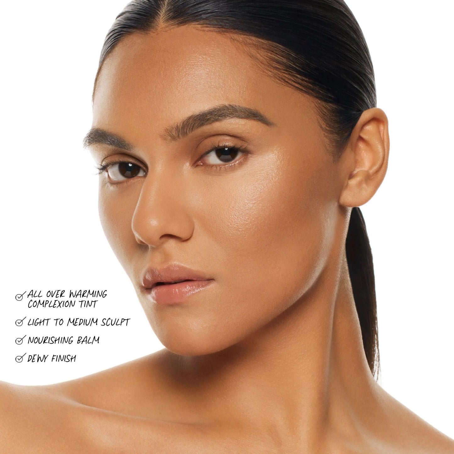MAKEUP BY MARIO SoftSculpt Transforming Skin Enhancer in Medium Shade 3-in-1 Cream Bronzer Balm, Light to Med Coverage, Dewy Finish, Non-Comedogenic