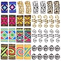 Hair Tube Beads Dreadlock Jewely Tube and Beads 40 Pieces Hair Jewelry DIY Hair Decoration Accessories Hair Cuff Tibetan Style for Women and Men (Gold