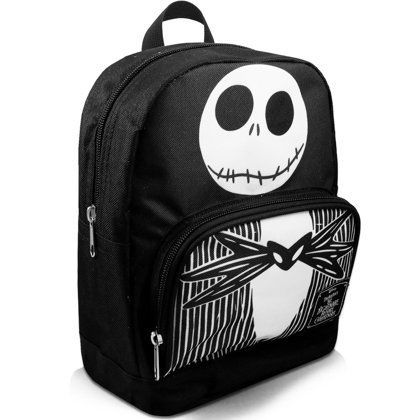 Nightmare Before Christmas Mini Backpack for Women - 10” Canvas Jack Skellington Backpack with Front Pocket Plus Bookmark | Jack Skellington Backpack…